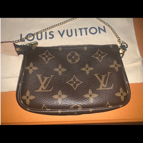 Authentic LOUIS VUITTON Monogram Mini Pochette Bag - Picture 2 of 10